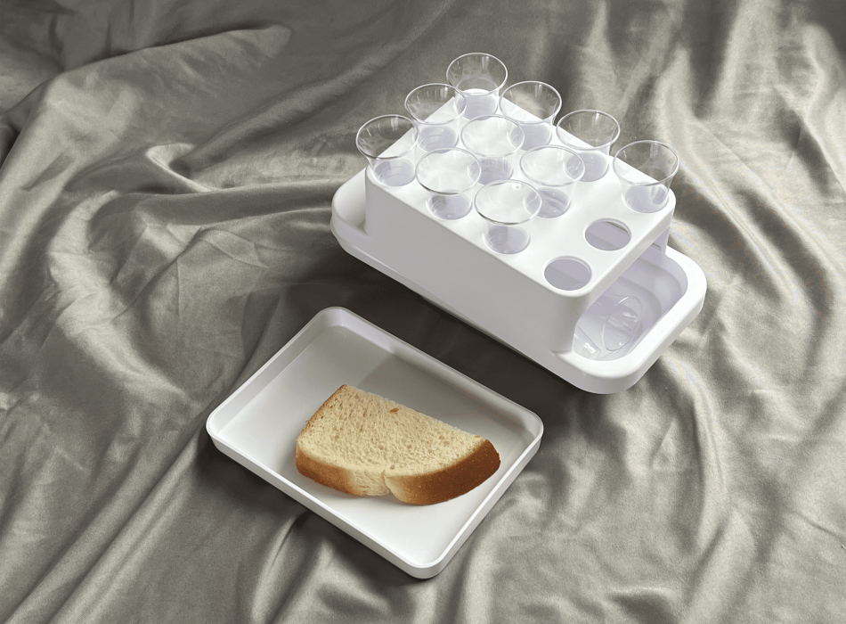 Sacrament Tray With Cups And Bread